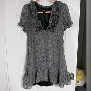 black and white polka dot dress (tear in front but could be fixed)